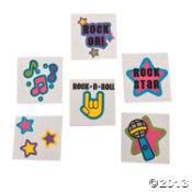 Rock Star Glitter Tattoos<br>72 piece(s)